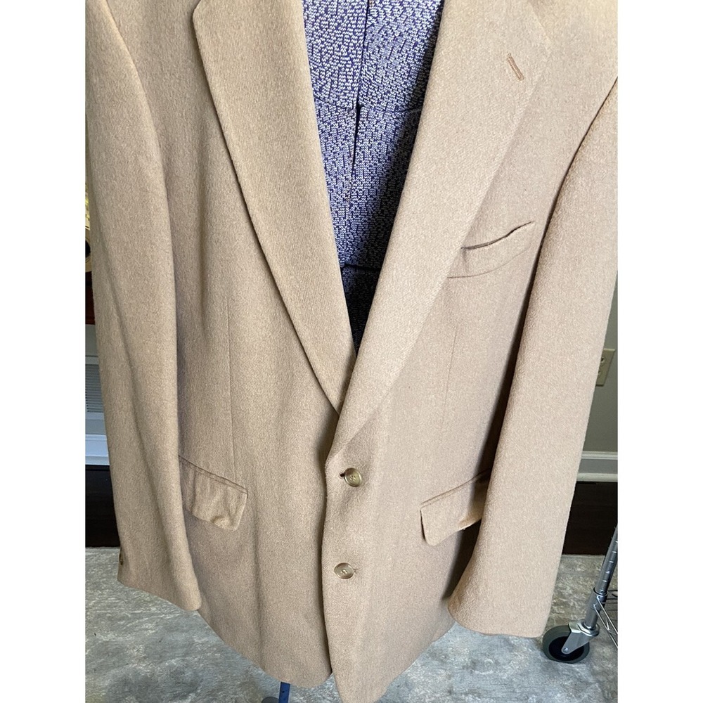 RON CHERESKIN Mens Camel Hair Blend Sports Coat Jacket Sz 44 GUC‎